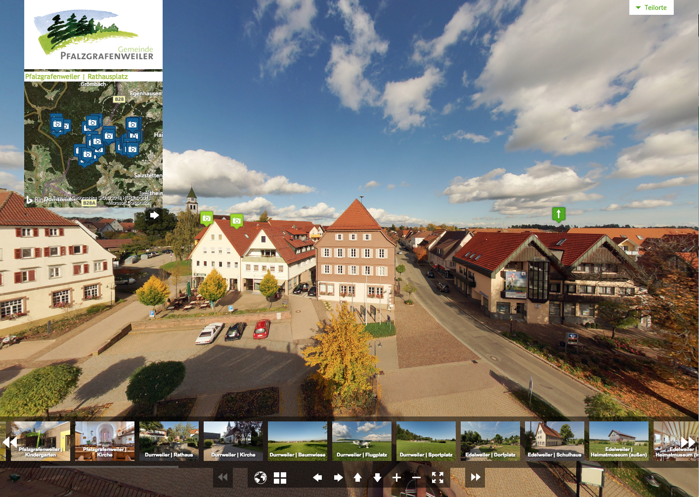  Screenshot Virtueller Rundgang Pfalzrafenweiler mit Ortsteile 